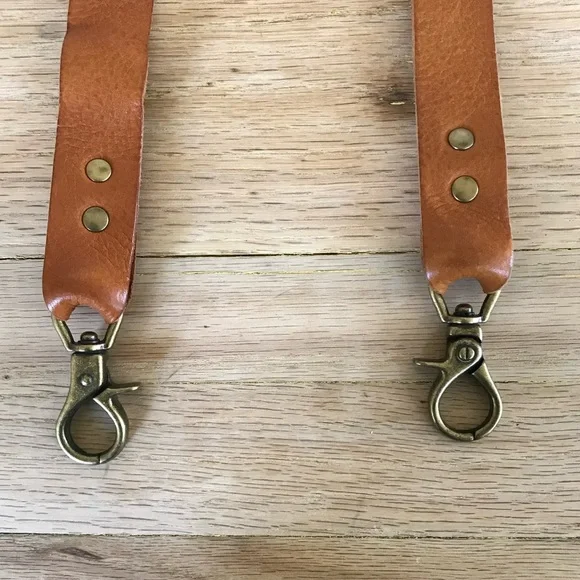 Brown Leather bag strap - adjustable - Picture 3 of 8